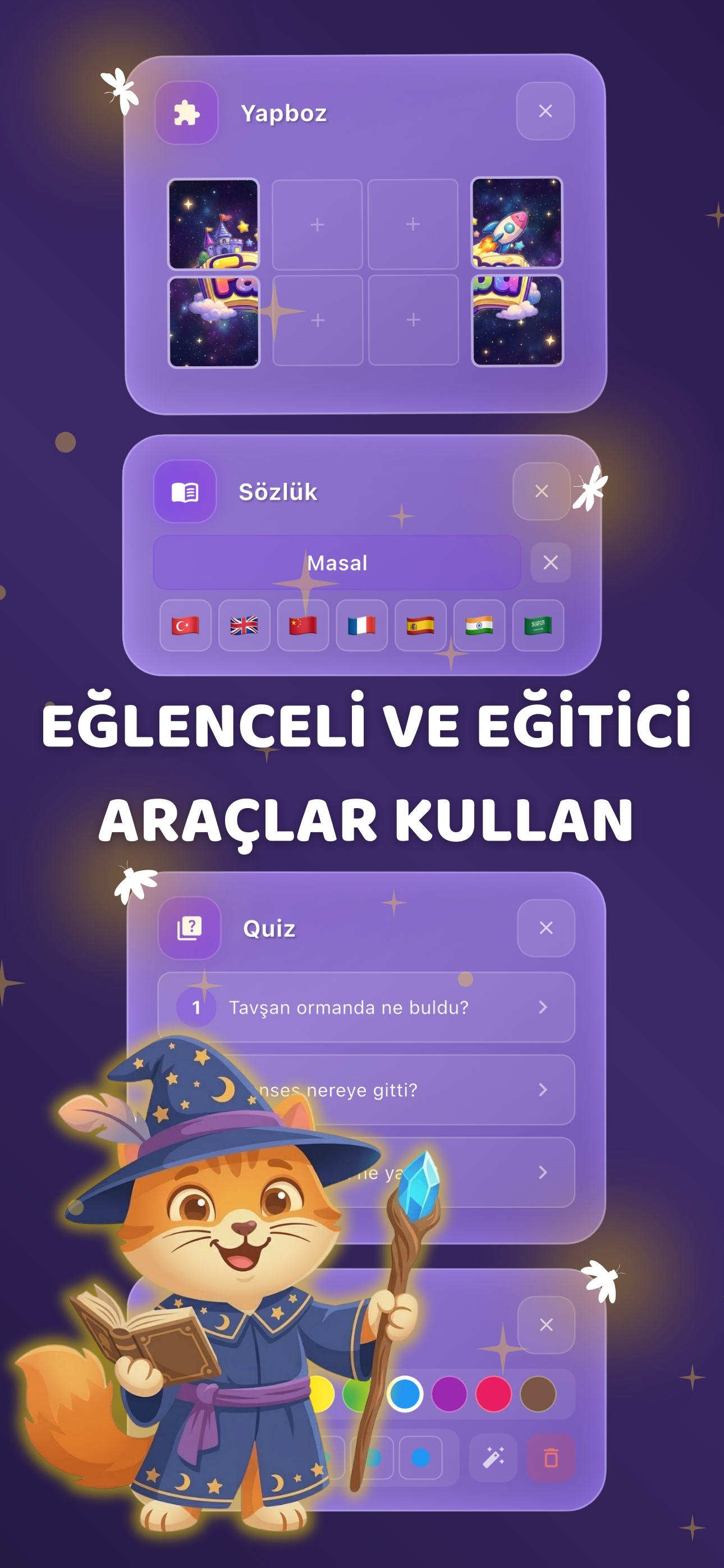 Faby uygulaması klasik masallar kütüphanesi